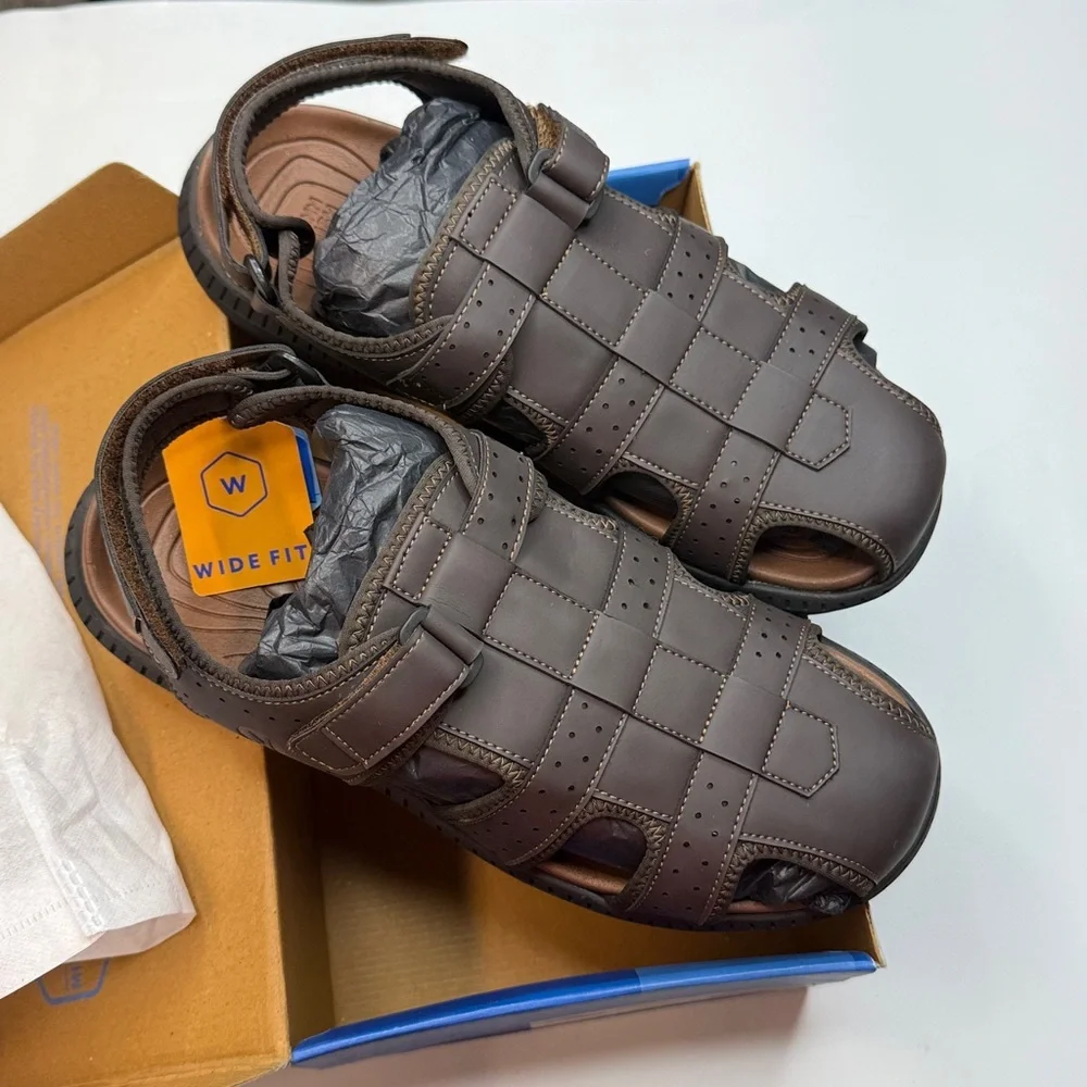 Nunn Bush Men's Laguna Closed Toe Fisherman Sandal- Wide Width- Size 10W